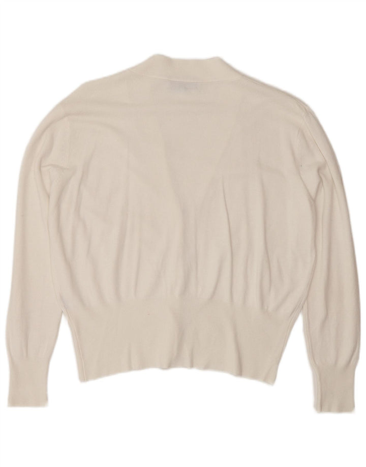 Maglione cardigan da donna Zara UK 14 bianco medio