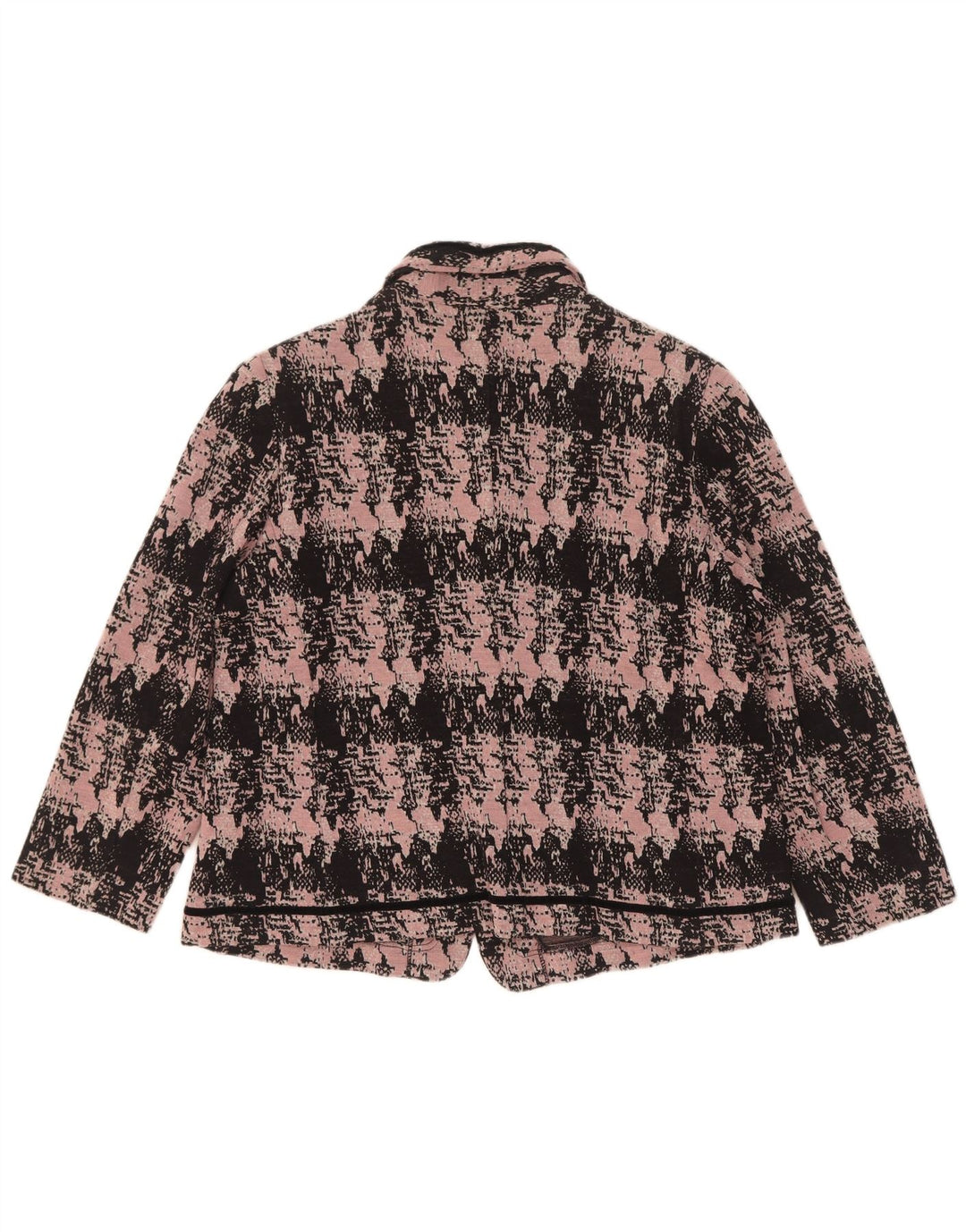 Giacca blazer a 5 bottoni da donna con motivo astratto Domina IT 52 2XL Lana rosa