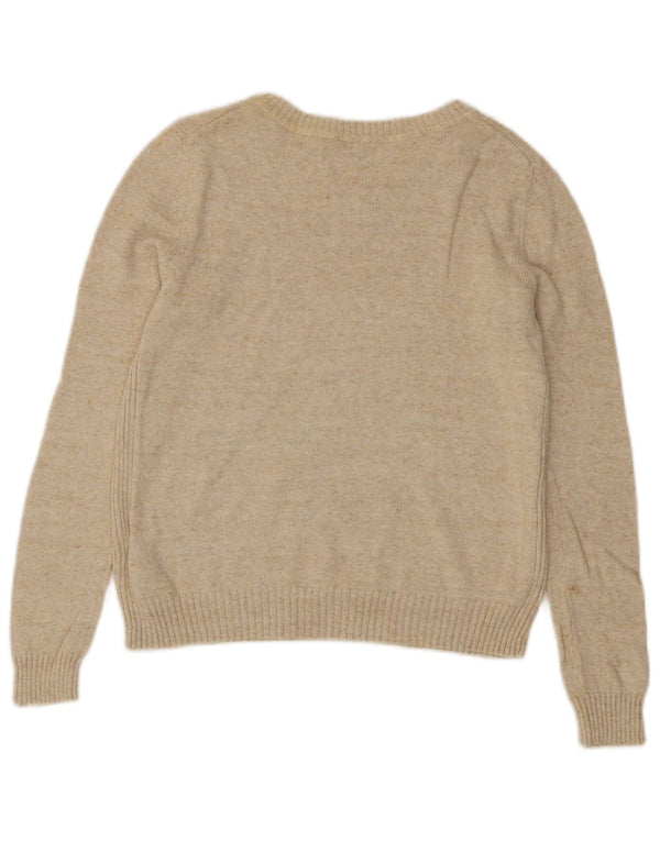 Maglione maglione con scollo a barca da donna Gap UK 6 XS cotone beige