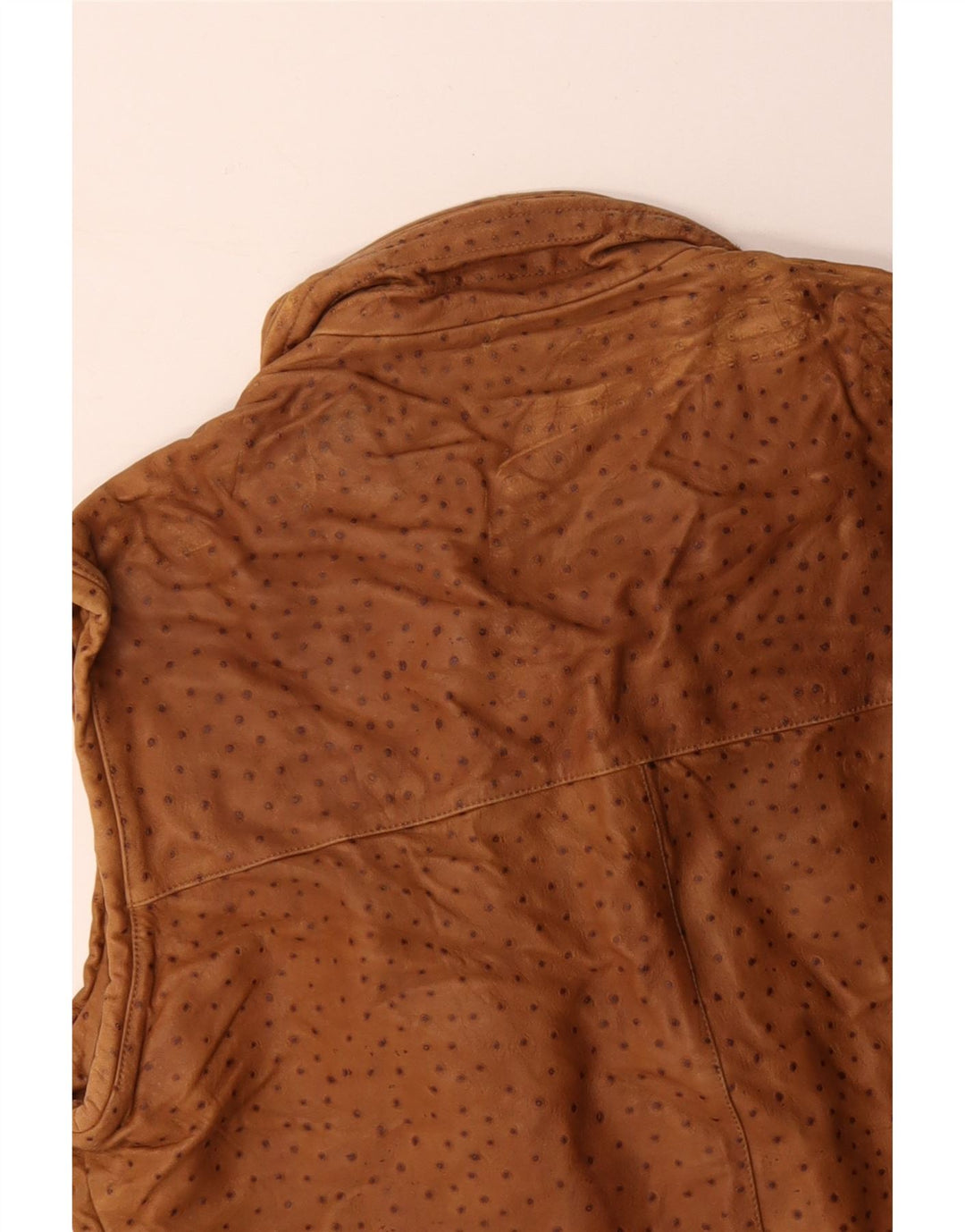 Gilet in Pelle Uomo VINTAGE IT 56 3XL Marrone Maculato