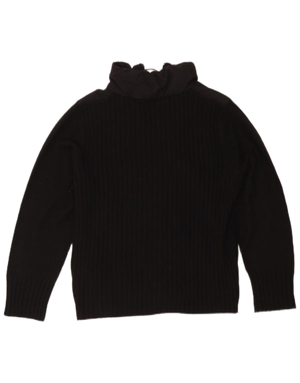 Maglione cardigan da donna Marina Rinaldi UK 16 Lana a righe nere grandi