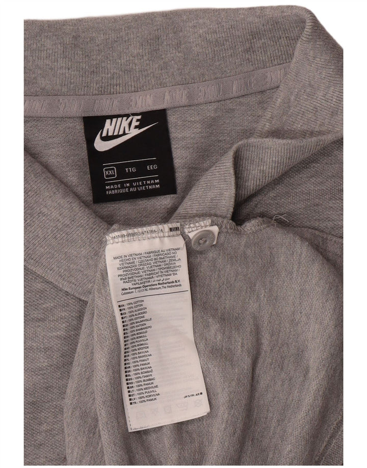 Polo NIKE da uomo 2XL in cotone grigio
