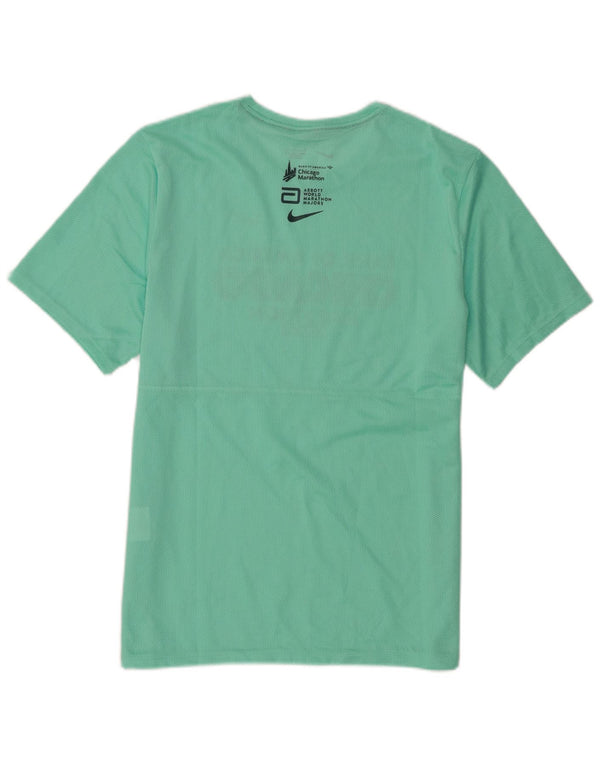 T-shirt grafica Nike da donna della maratona di Chicago UK 12 verde medio
