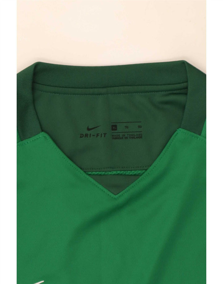 Maglia Nike Dri Fit da uomo a maniche lunghe XL verde color block