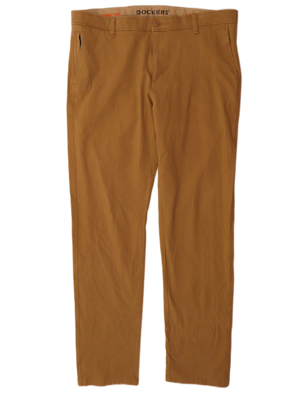 Pantaloni chino slim da uomo Dockers W38 L34 cotone beige