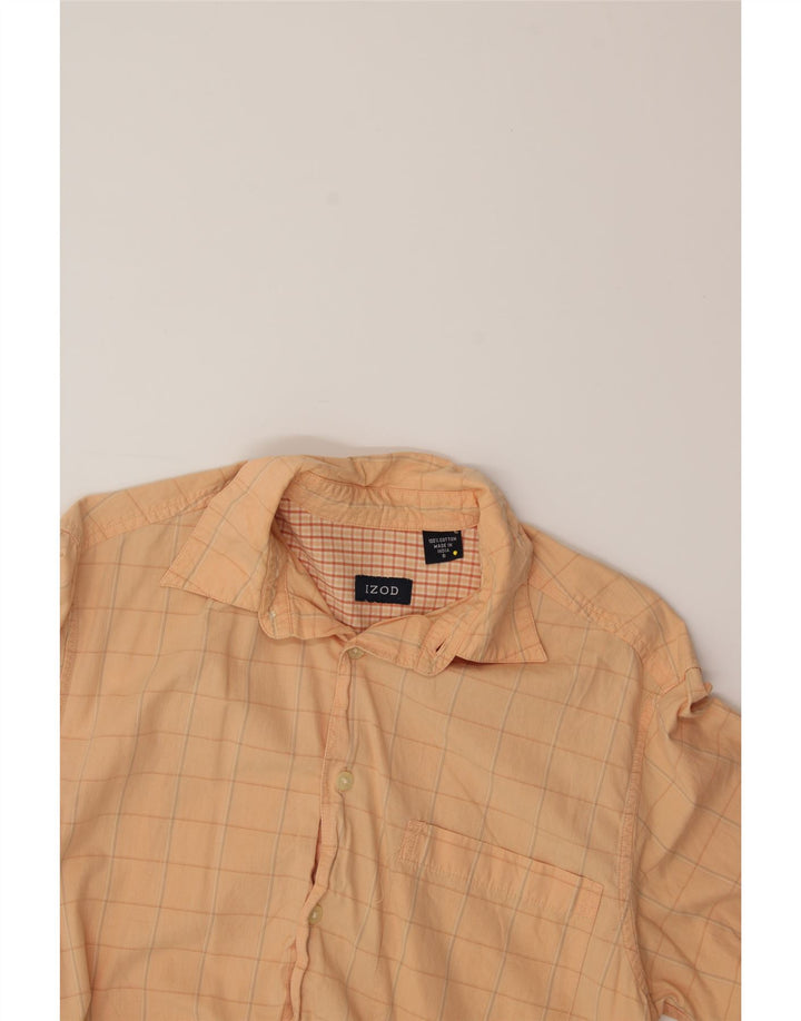 IZOD Mens Shirt Small Beige Check Cotton Vintage Izod and Second-Hand Izod from Messina Hembry 