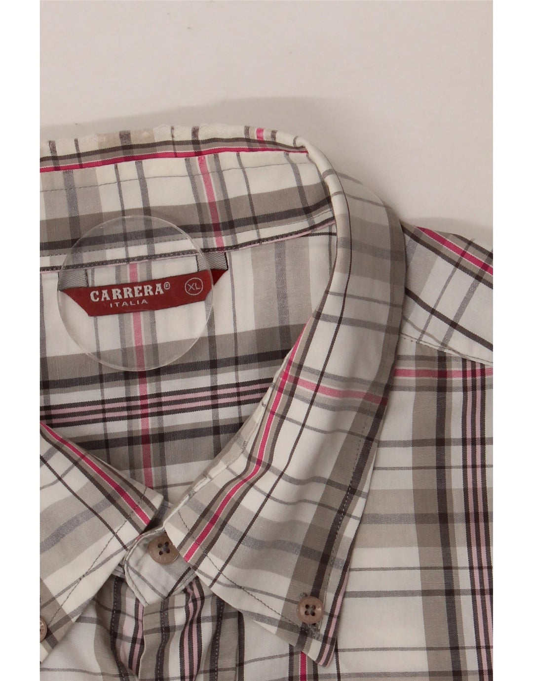 CARRERA Camicia a maniche corte da uomo XL a quadri multicolore
