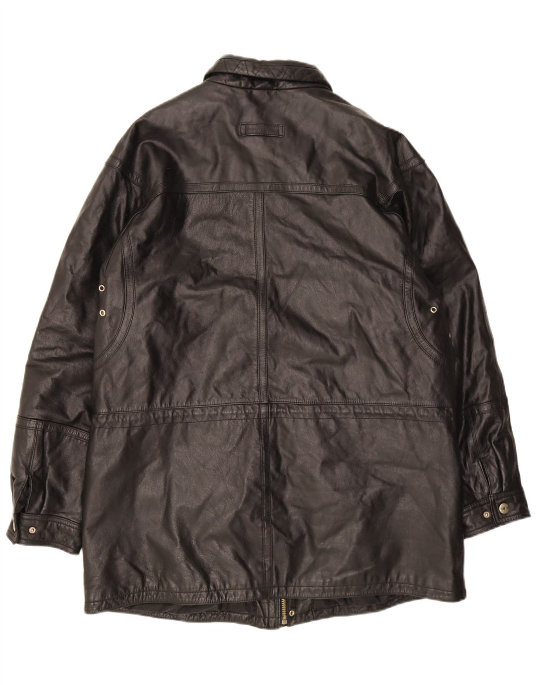 Giacca in pelle da uomo M. Flues UK 40 grande nera