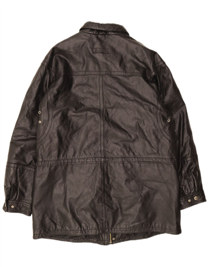 Giacca in pelle da uomo M. Flues UK 40 grande nera