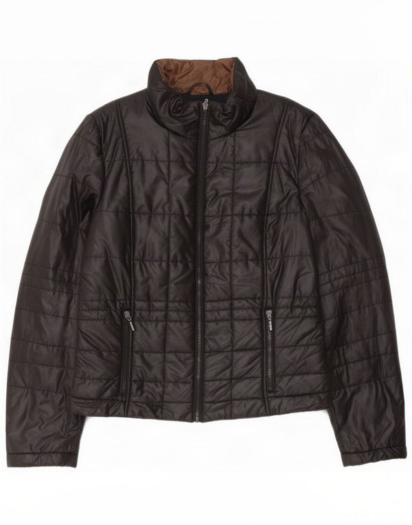 Geox Giacca imbottita Respira da donna UK 14 Large Nero Poliestere