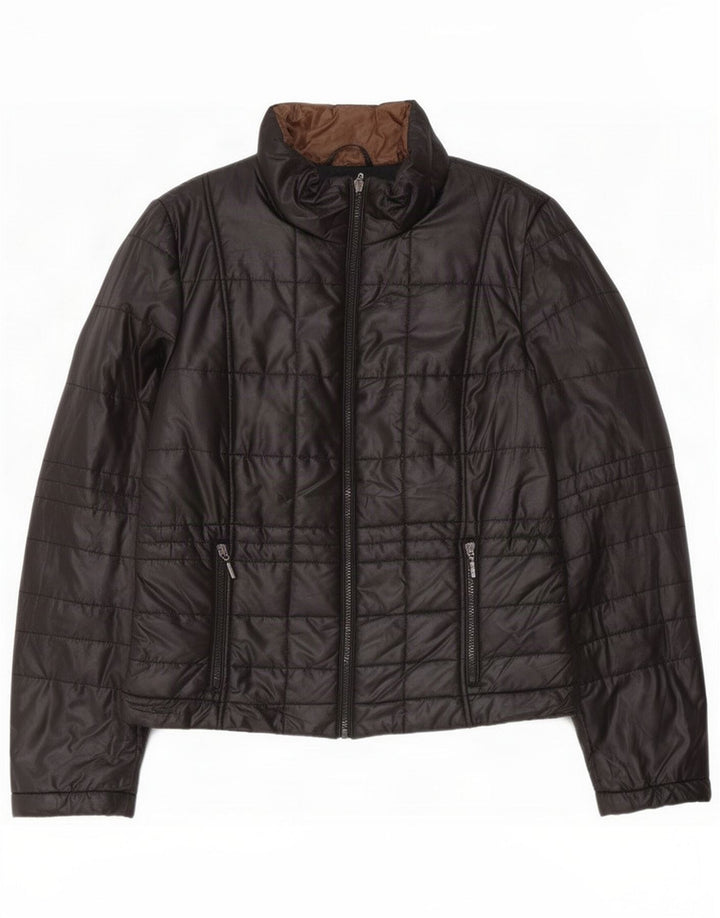 Geox Giacca imbottita Respira da donna UK 14 Large Nero Poliestere