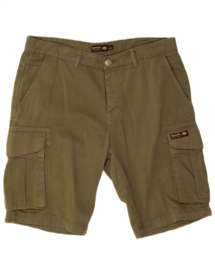 Pantaloncini cargo da uomo Bench W32 cotone kaki medio
