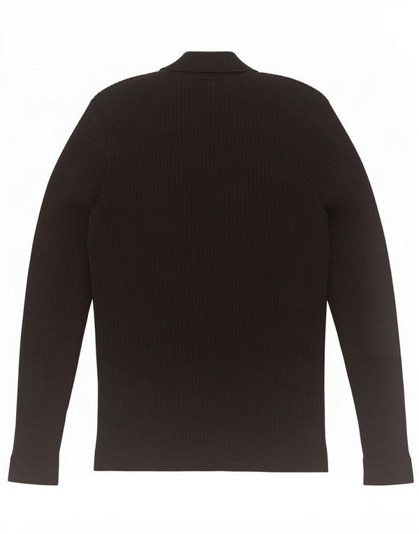 Maglione Zara da uomo con collo alto e viscosa nera media