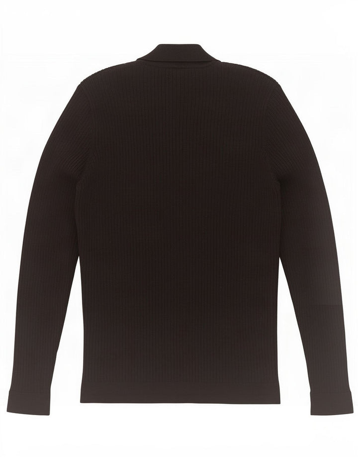 Maglione Zara da uomo con collo alto e viscosa nera media