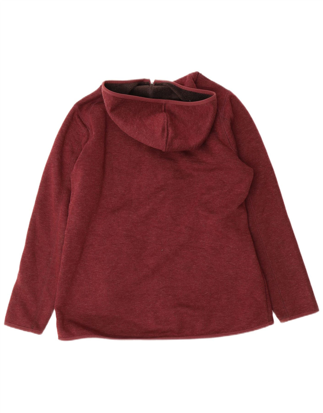 Maglione con cappuccio e zip da donna Marks & Spencer UK 16 Large Bordeaux Poliestere