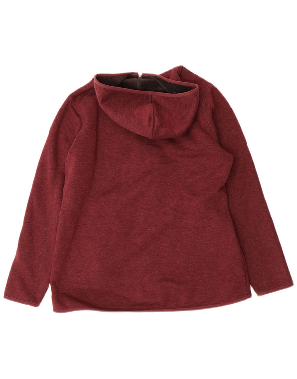 Maglione con cappuccio e zip da donna Marks & Spencer UK 16 Large Bordeaux Poliestere