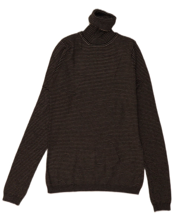 Maglione corto da donna Zara con collo alto, UK 12 Rayon gessato grigio medio