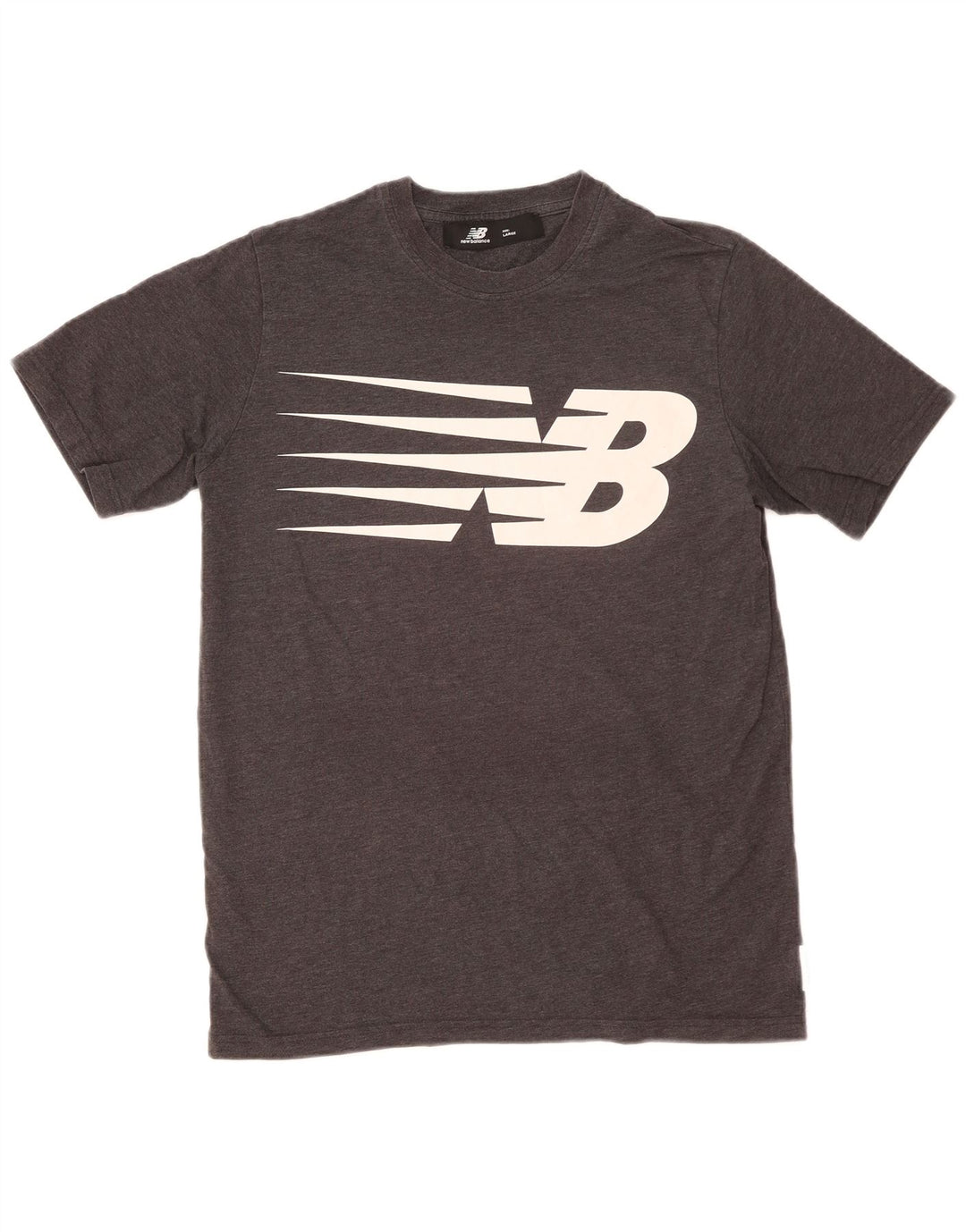 T-shirt grafica da uomo New Balance Top grande grigio chiazzato