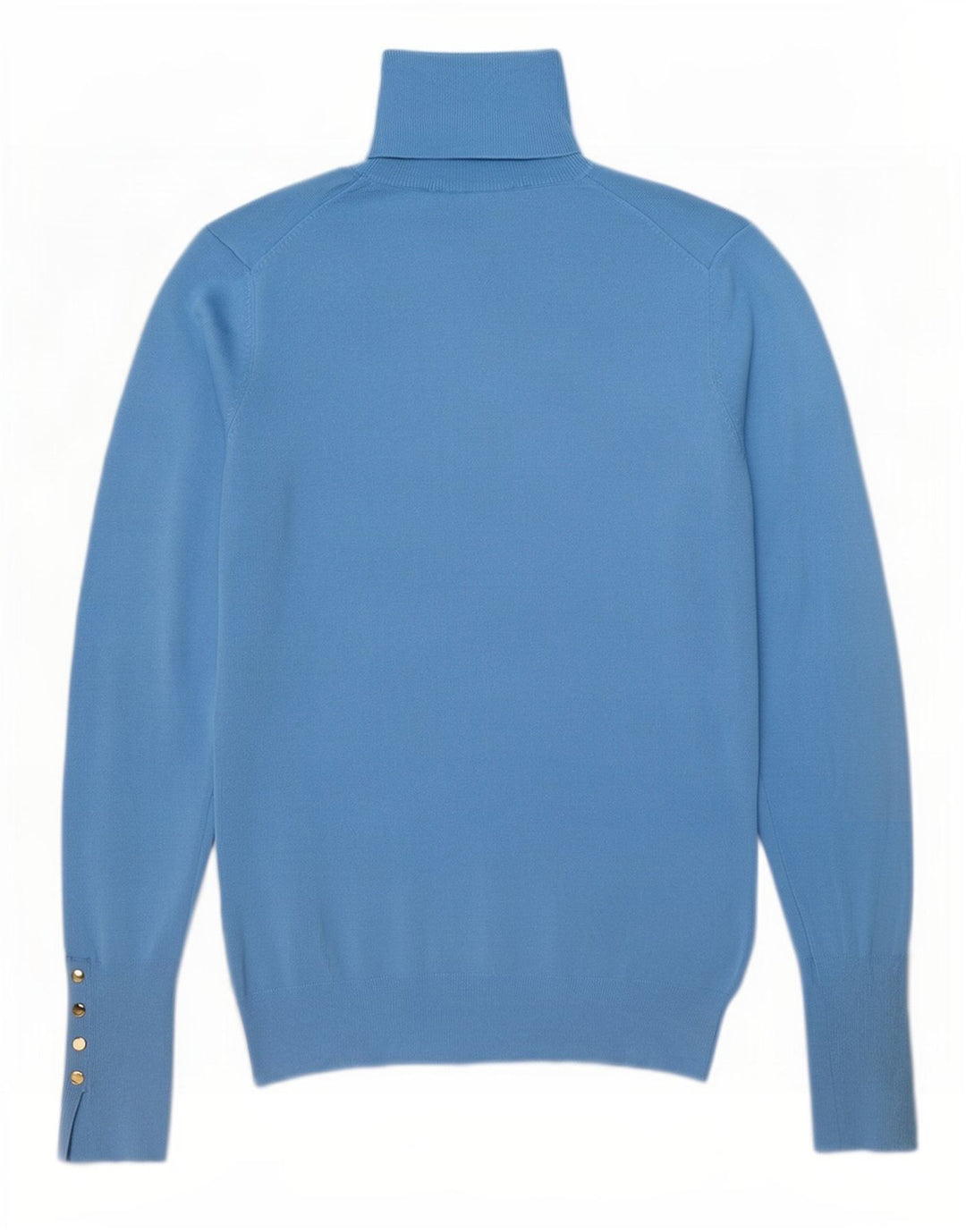 Maglione maglione collo alto da donna Zara UK 12 viscosa blu medio
