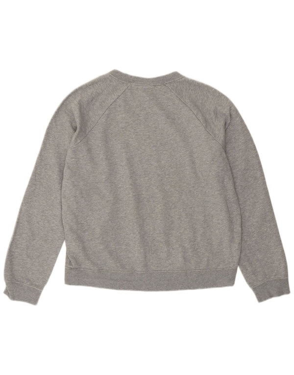Felpa Nike da donna vestibilità ampia maglione UK 12 cotone grigio medio