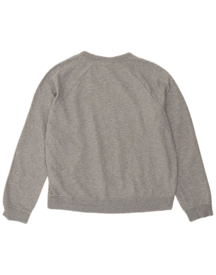 Felpa Nike da donna vestibilità ampia maglione UK 12 cotone grigio medio