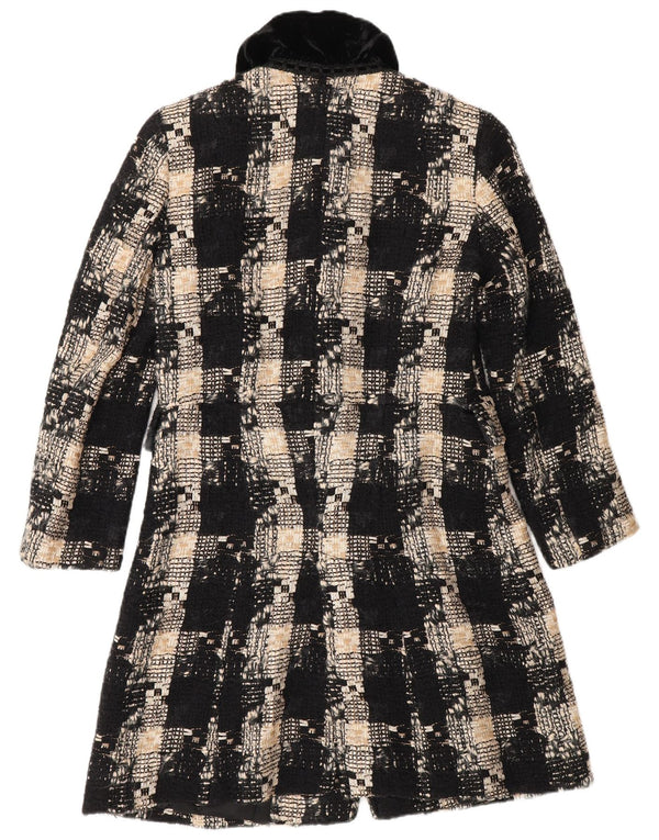 Cappotto Zara da donna UK 12 medio in lana a quadri neri