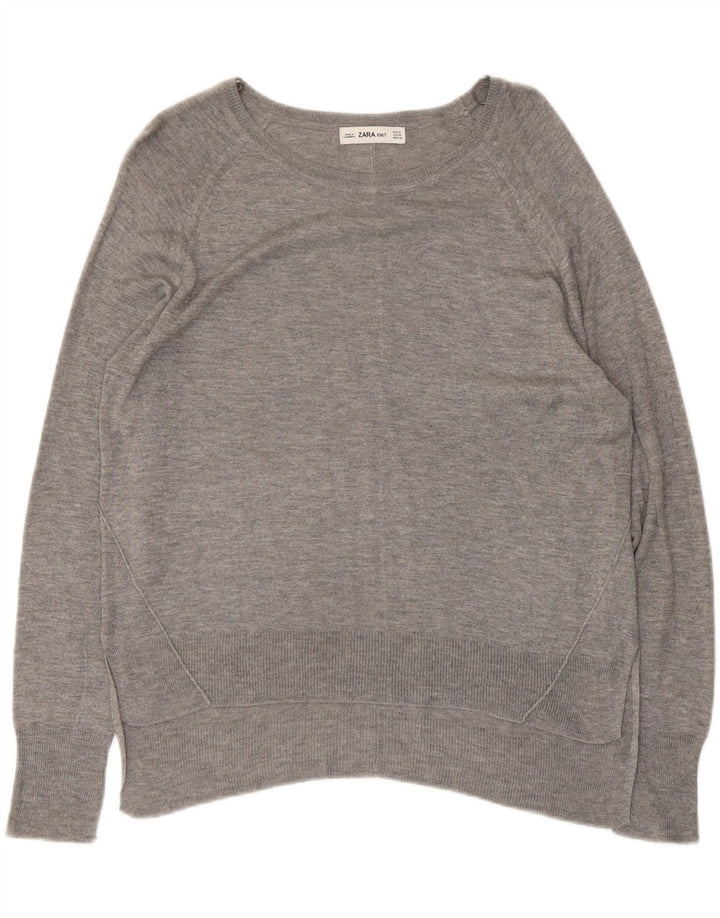 Top in camicetta da donna Zara UK 14 Grigio medio