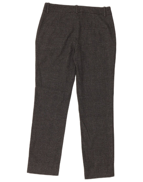 Pantaloni chino dritti da donna Zara EU 34 2XS W24 L27 Poliestere a quadri grigi