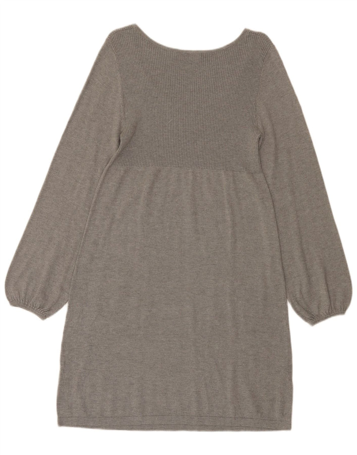 Abito maglione da donna Oasis UK 14 grande cotone grigio
