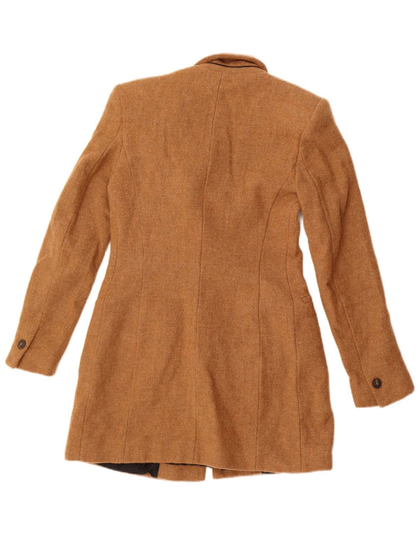 Giacca blazer lunga da donna a 1 bottone Zara UK 10 piccola Beige