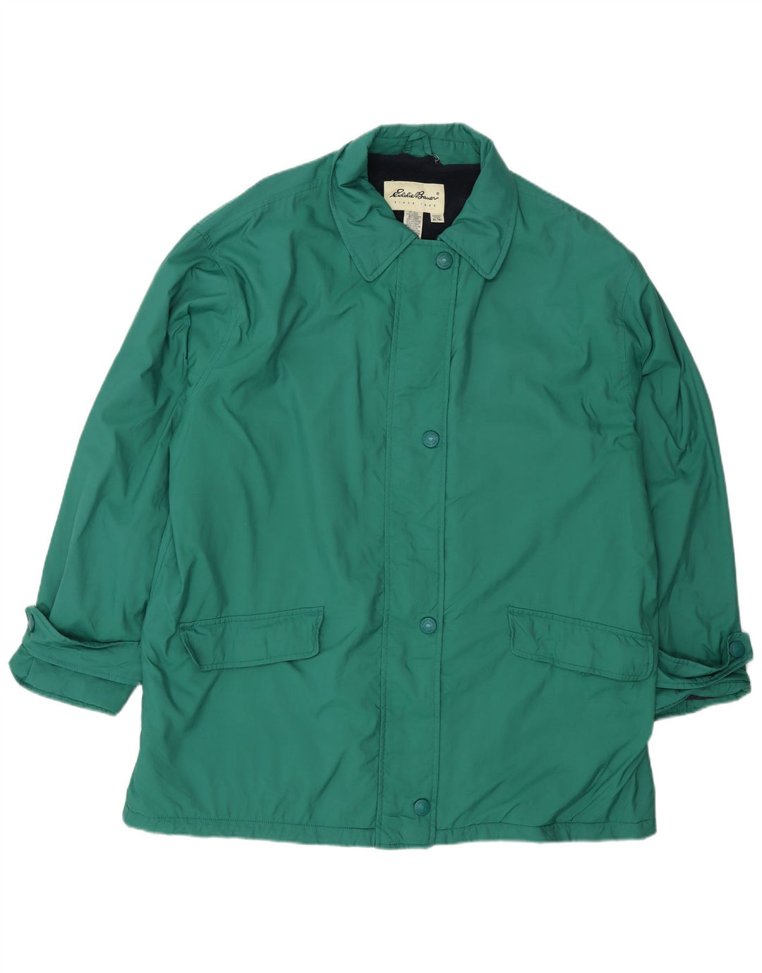 Giacca a vento oversize da donna Eddie Bauer UK 18 XL Nylon verde