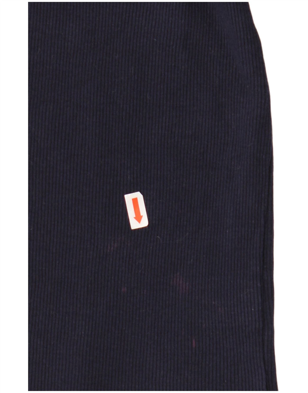 RALPH LAUREN Top da donna manica 3/4 UK 18 XL Blu navy in cotone color block