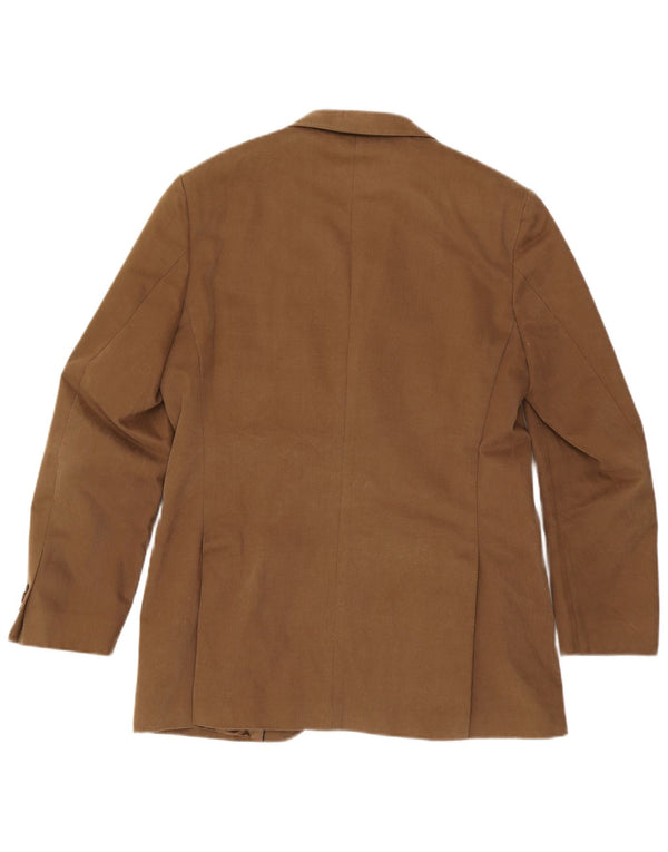 Giacca blazer da uomo a 3 bottoni Massimo Dutti EU 52 grande cotone beige