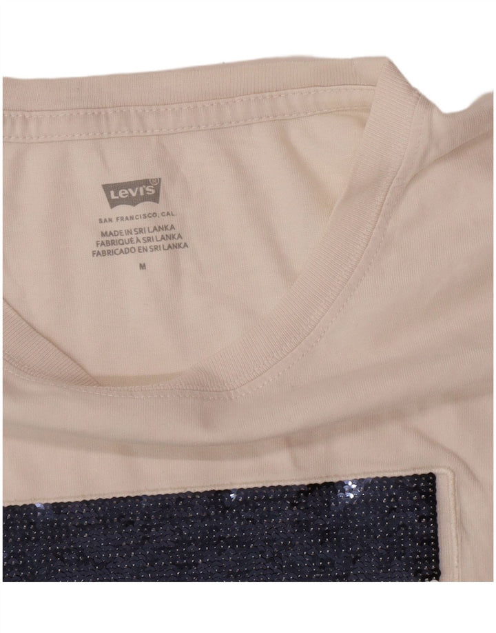 T-shirt grafica da donna Levi's Top UK 14 Medium White