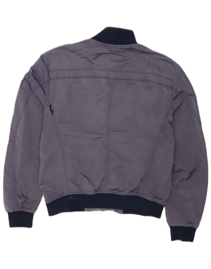 PEUTEREY Giubbotto bomber da uomo UK 40 Large Blu navy Colourblock Poliammide