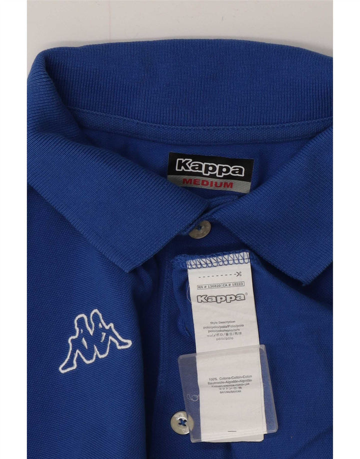 Polo grafica da uomo Kappa in cotone blu medio