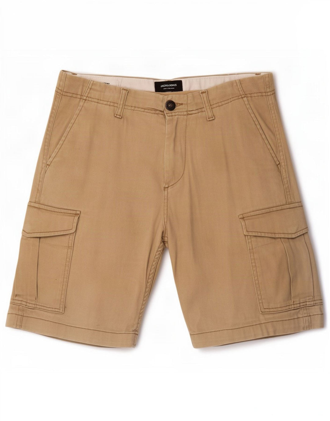 Pantaloncini cargo da uomo Jack & Jones piccoli W32 in cotone beige