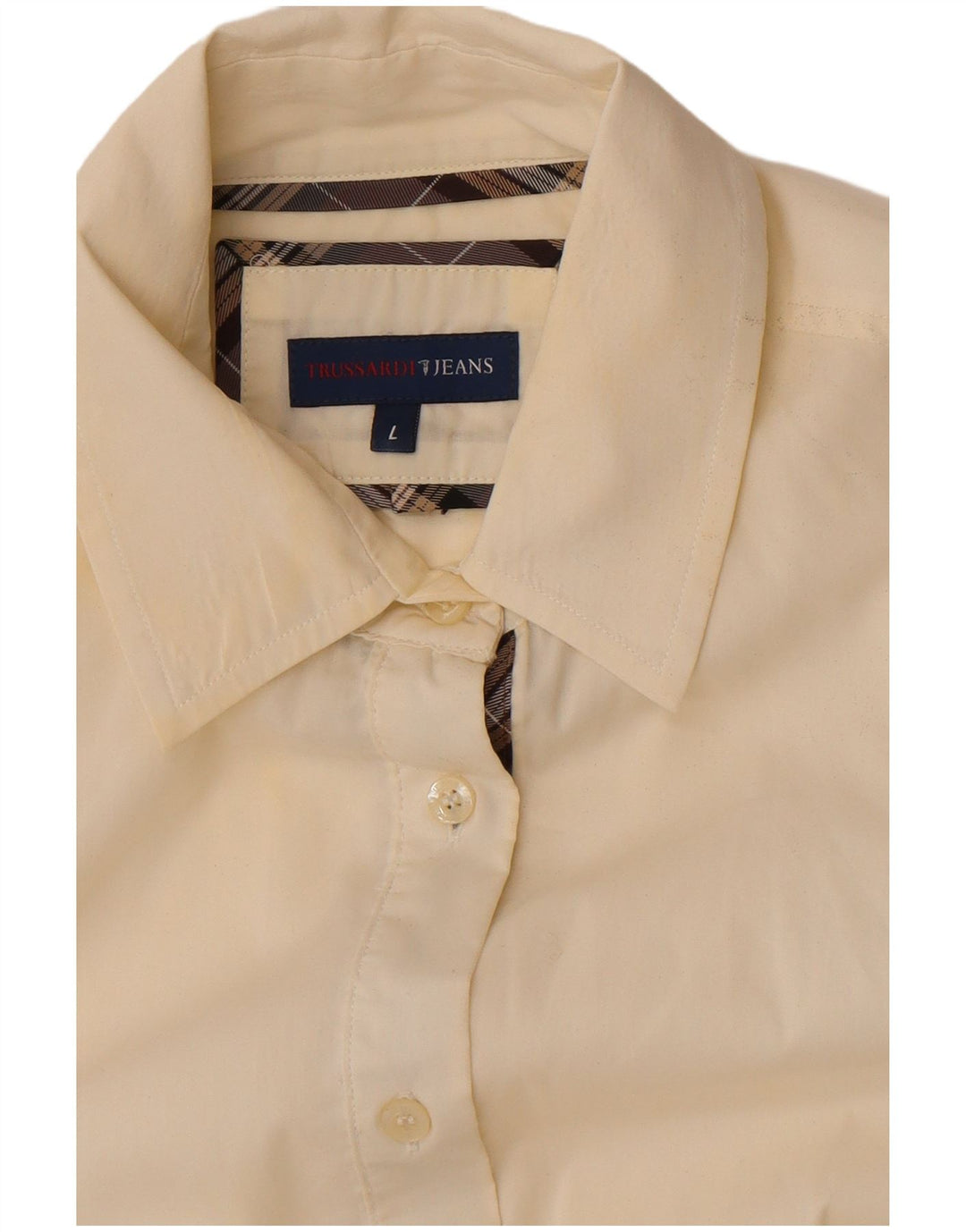 Camicia Trussardi Jeans Donna UK 16 Large Bianco Sporco