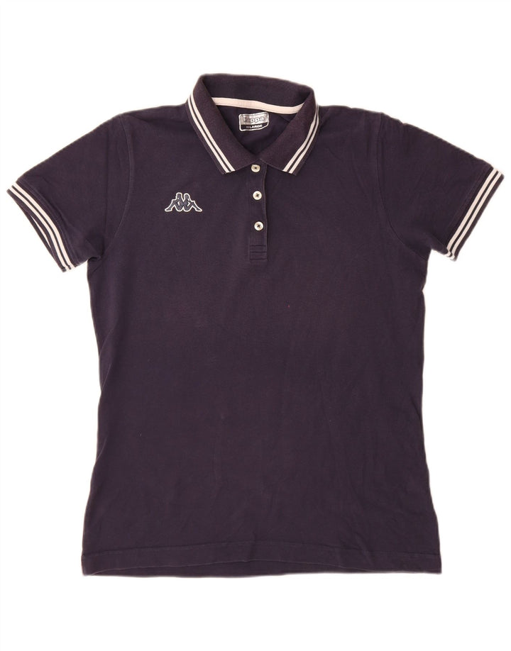 Polo Kappa da donna slim 2XL a righe blu navy