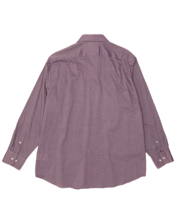 Camicia da uomo vestibilità regolare Tommy Hilfiger taglia 16 1/2 grande cotone viola