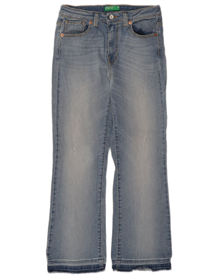 BENETTON Girls Bootcut Jeans 13-14 Years W28 L25 Blue