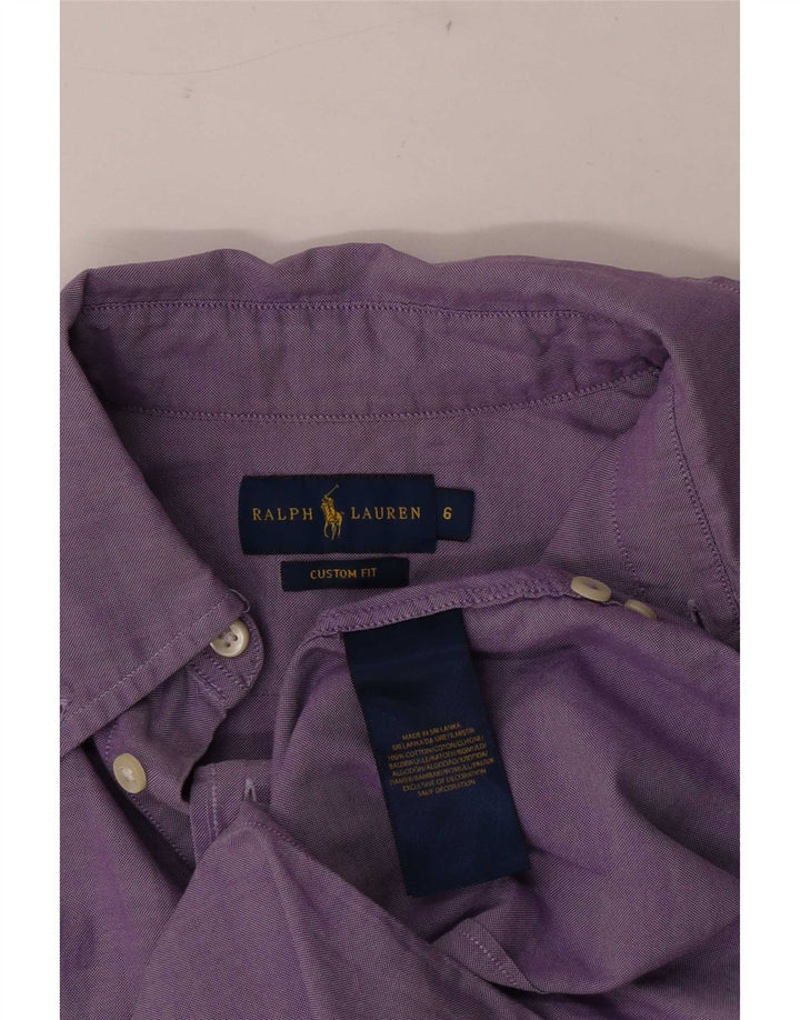 Camicia Ralph Lauren da uomo su misura US 6 cotone viola medio