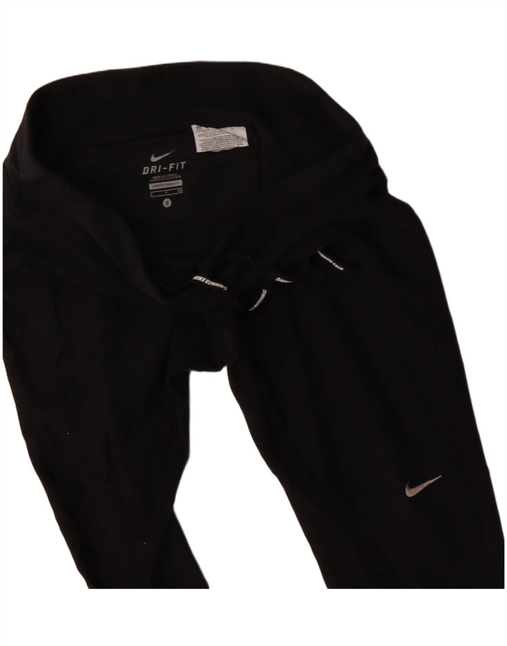 Pantaloni da tuta Nike Dri Fit da donna UK 10 Small Nero Poliestere
