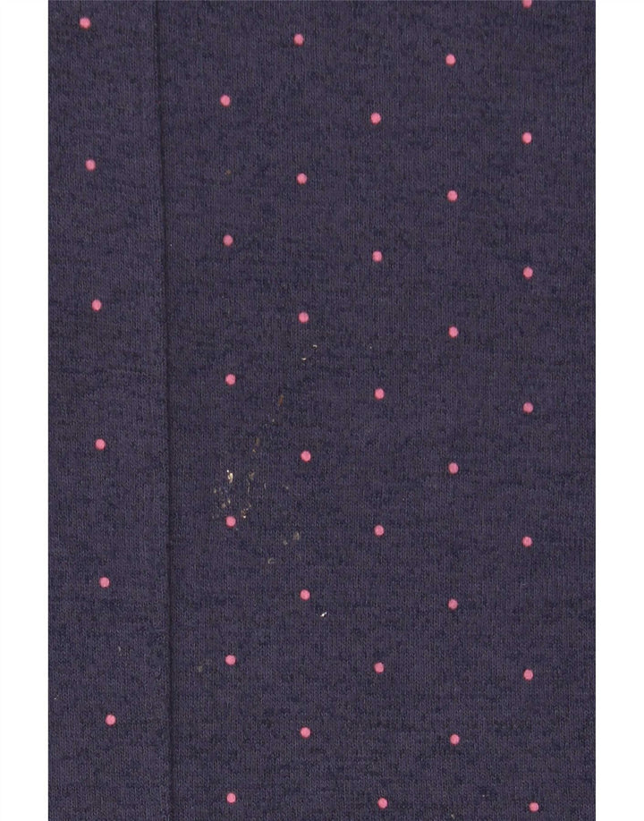 Top manica lunga da donna Marks & Spencer UK 14 grande blu navy maculato