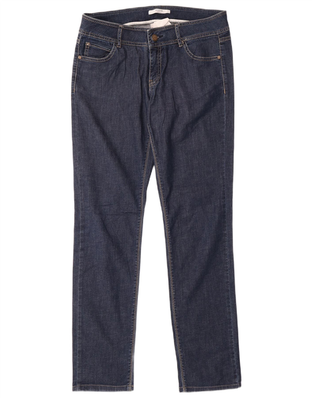 Jeans slim da donna Marella UK 10 piccoli W28 L30 cotone blu