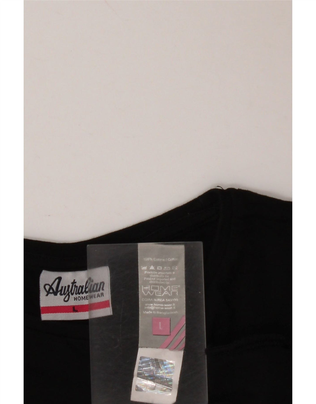 T-shirt da donna AUSTRALIAN L'ALPINA Top UK 16 grande cotone nero