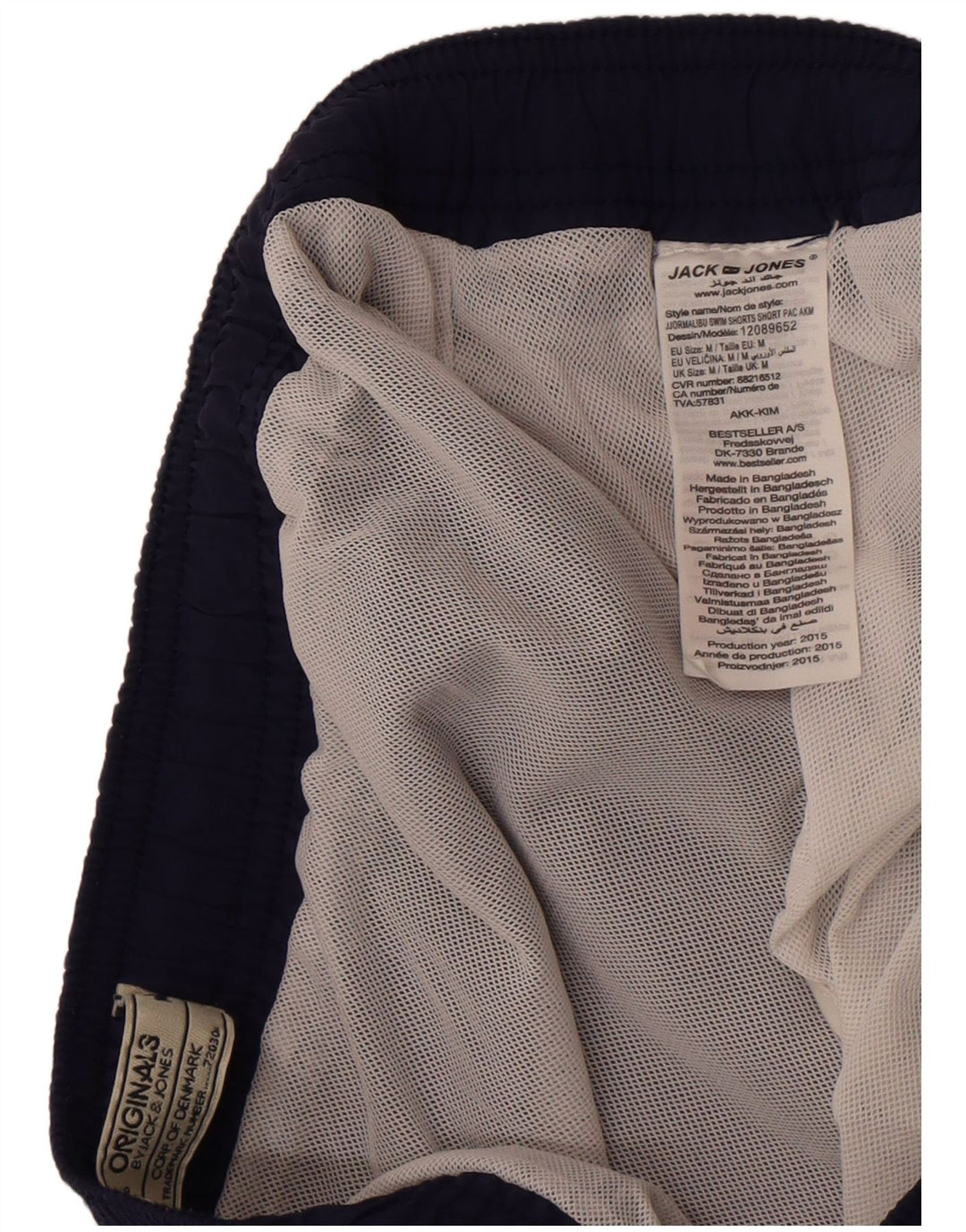 Pantaloncini da bagno da uomo Jack & Jones medi in nylon blu navy