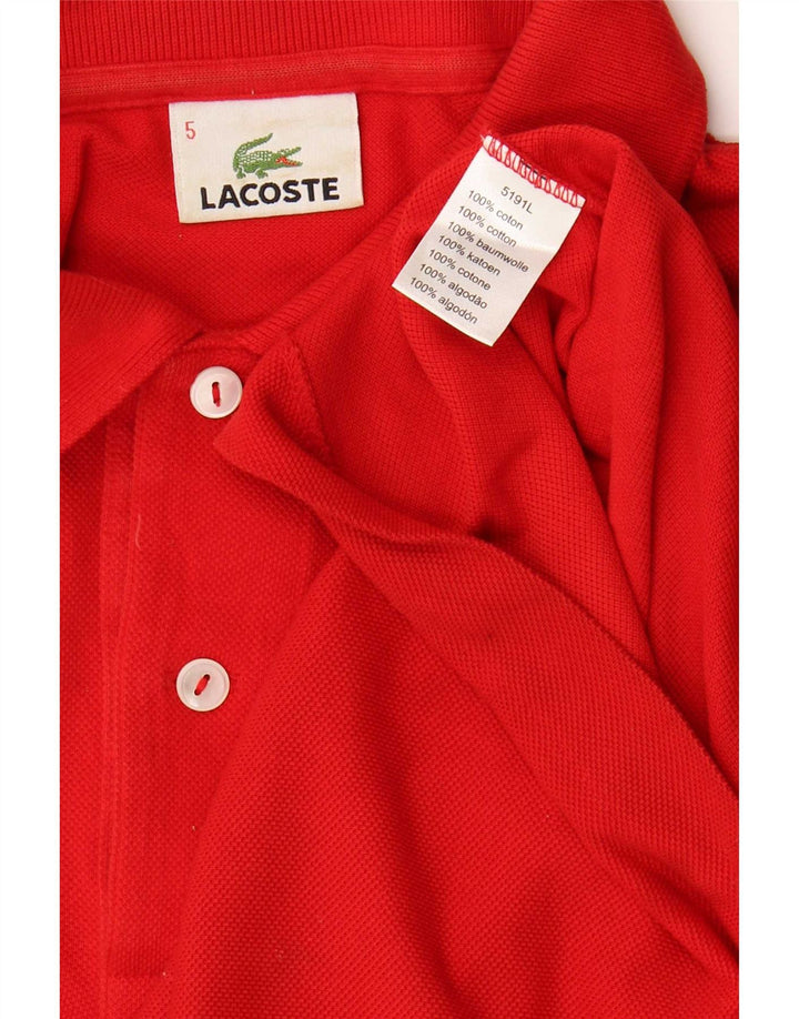 Polo da uomo Lacoste taglia 5 grande in cotone rosso