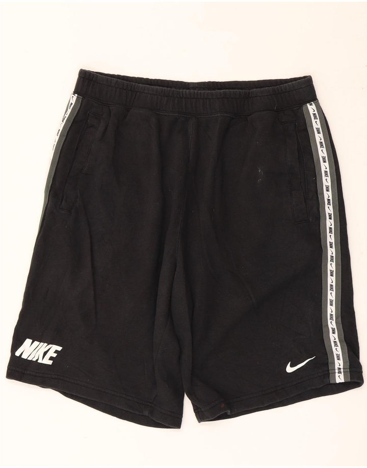 Pantaloncini sportivi Nike da uomo con grafica, grandi, in cotone color block nero