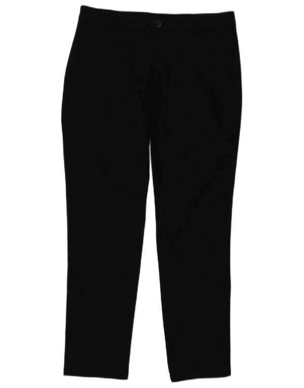 Pantaloni casual slim da donna Benetton UK 10 Small W27 L28 Cotone nero